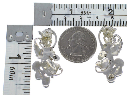 Authentic Sterling Silver Turquoise Flower Post Earrings AX49462